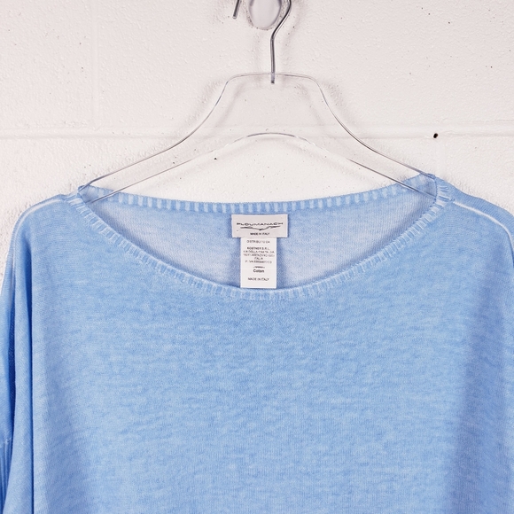 Ploumanac'h Blue Long Sleeve Lightweight‎ Sweater Boat Neck Ribbed Size Large - Picture 5 of 7